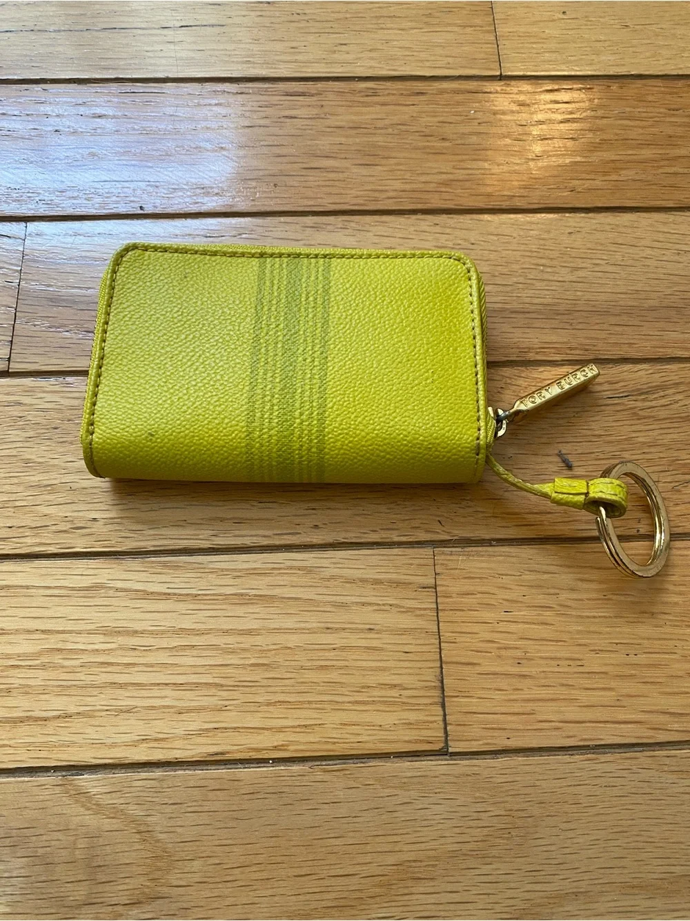 Tory Burch Emerson Yellow Zip Card Case Wallet